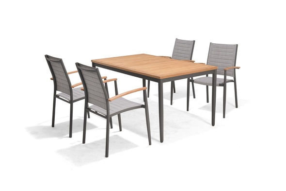 Topaz 4-Seat Small Rectangular Dining Set