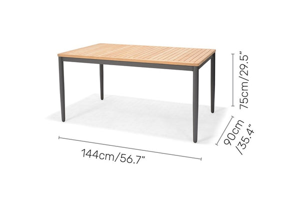 Topaz 4-Seat Small Rectangular Dining Set