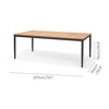 Topaz Rectangular Big Dining Table
