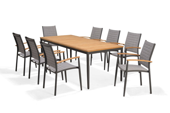 Topaz 9 Piece Big Rectangular Dining Set