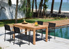 Rinjani Rectangular Table & 4 Vera Stacking Armchair