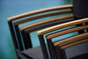 Rinjani Rectangular Table & 4 Vera Stacking Armchair