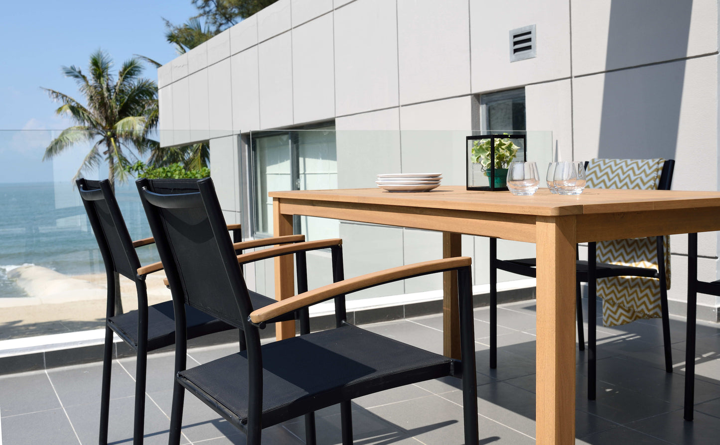 Orlando Rectangular Table and Vera Armchair Dining Set
