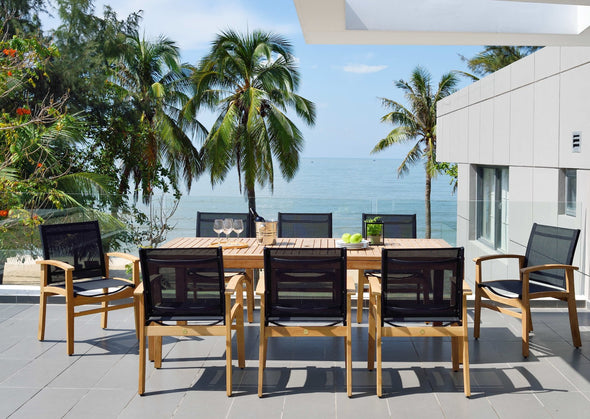 Rinjani Rectangular Teak Table & Fortuna Armchair