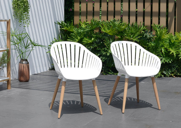 Nassau Chairs Resin and Wood - 4 Piece
